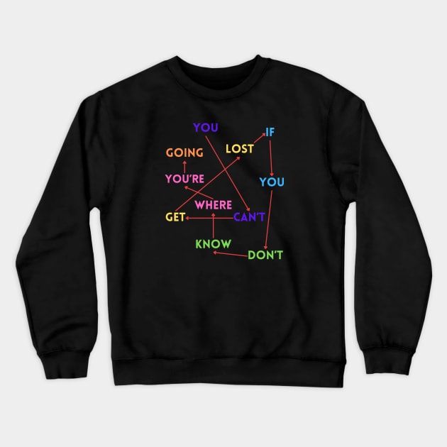 You can't get lost if you don't know where you're going. Crewneck Sweatshirt by HaMa-Cr0w